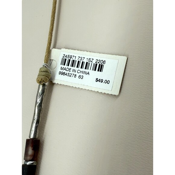 J. Jill Beaded Necklace Island Delight Red Agate Pink Rose Quartz Adjustable NWT - Picture 7 of 11